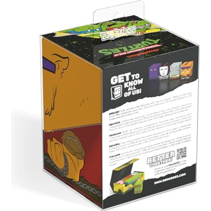 Squaroes Teenage Mutant Ninja Turtles™ NT011 Bebop, Sammelbox für bis zu 100 Spielkarten, umweltfreundlich aus 78% erneuerbaren Rohstoffen – Bild 9