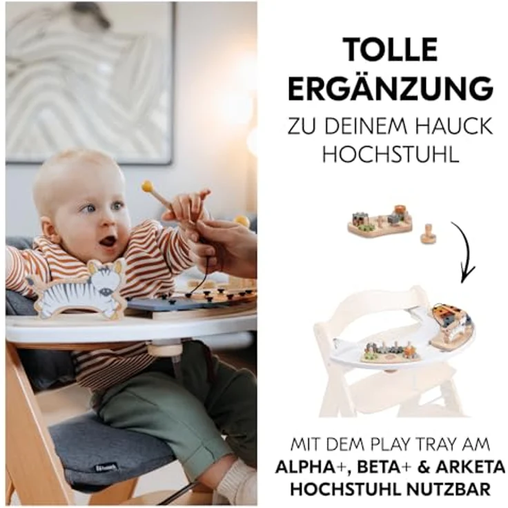Hauck Motorikbrett Play Repairing S, FSC®-zertifiziertes Holz, erweiterbar und mit viel Spielspaß für Hochstühle – Bild 4