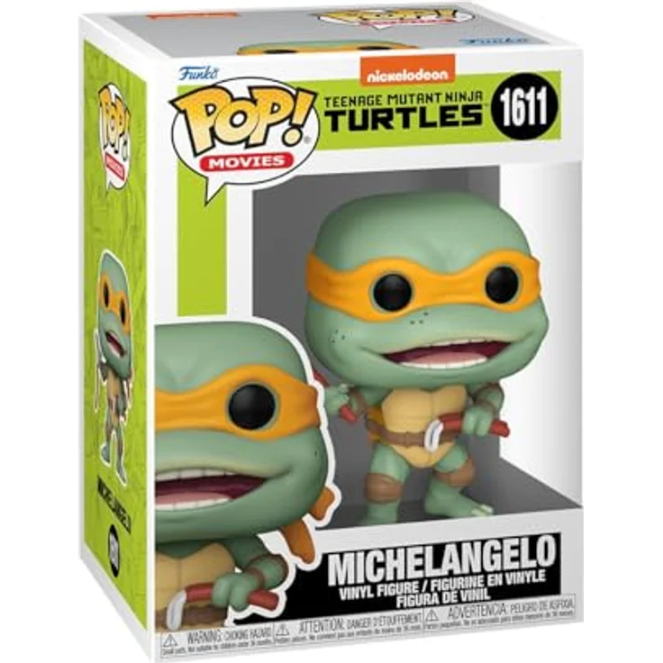 Funko Pop! Movies: Teenage Mutant Ninja Turtles (TMNT) - Michelangelo Sausage Link Nunchucks - 9,5 cm Vinyl-Sammelfigur, offizielles Merchandise für TMNT 1990 Fans – Bild 1