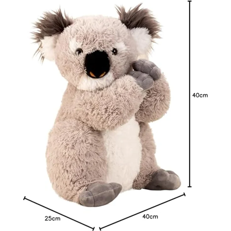 Geschenkestadl Koala Bär Teddy, 40 cm kuschelweicher Plüsch Teddybär in Grau, waschbar bei 30°C – Bild 5