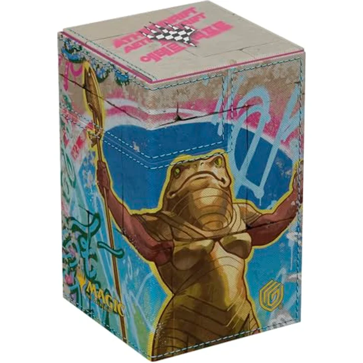 Ultimate Guard Flip'n'Tray 100+, Sammelkarten-Zubehör für Magic: The Gathering, Xenoskin-Material, für 100 doppelt gesleevete Karten, mit Würfelfach, Aetherdrift - Sab-Sunen, Luxa Embodied, Ätherdrift 2 – Bild 1