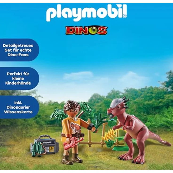 PLAYMOBIL 71822 Stygimoloch-Beobachtung, Dinosaurier Set mit Forscher und Kamera – Bild 4