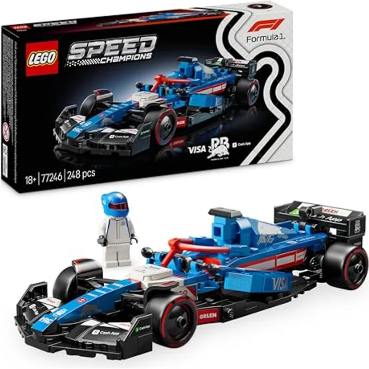 LEGO Speed Champions 77246 Visa Cash App RB VCARB 01 F1 Rennauto, detailliertes Modellauto mit Minifigur, ideale Geschenkidee zum Vatertag für Formel 1 Fans – Bild 1