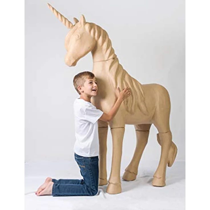 Clairefontaine Einhorn XL, Décopatch Figur aus Pappmaché zum Bekleben, 160 cm – Bild 6