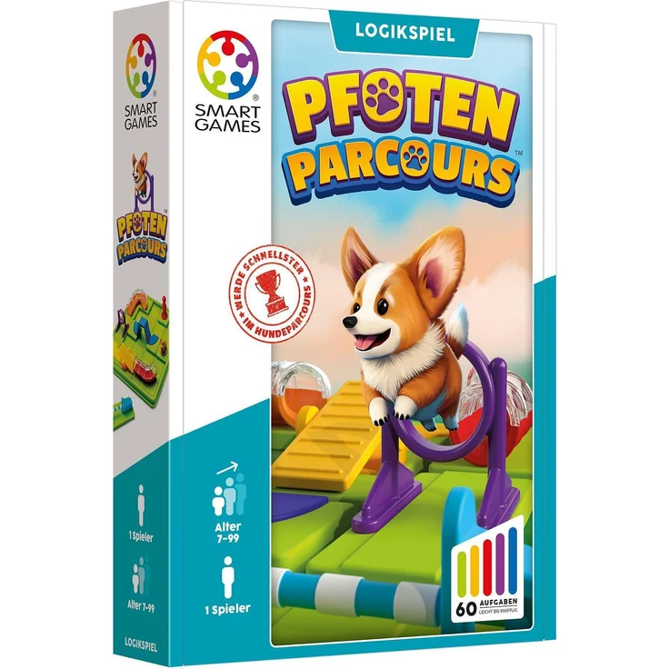 SMART Toys Pfoten Parcours SG451DE, Brettspiel für Hunde mit Hindernisparkours, ab 7 Jahren
