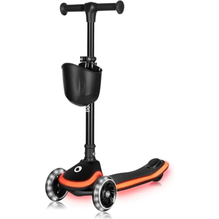 lionelo Dreiradscooter MEY, LED-Deck, faltbare Lenkstange, Tragegriff, bis 50 kg, für Kinder ab 3 Jahren – Bild 8