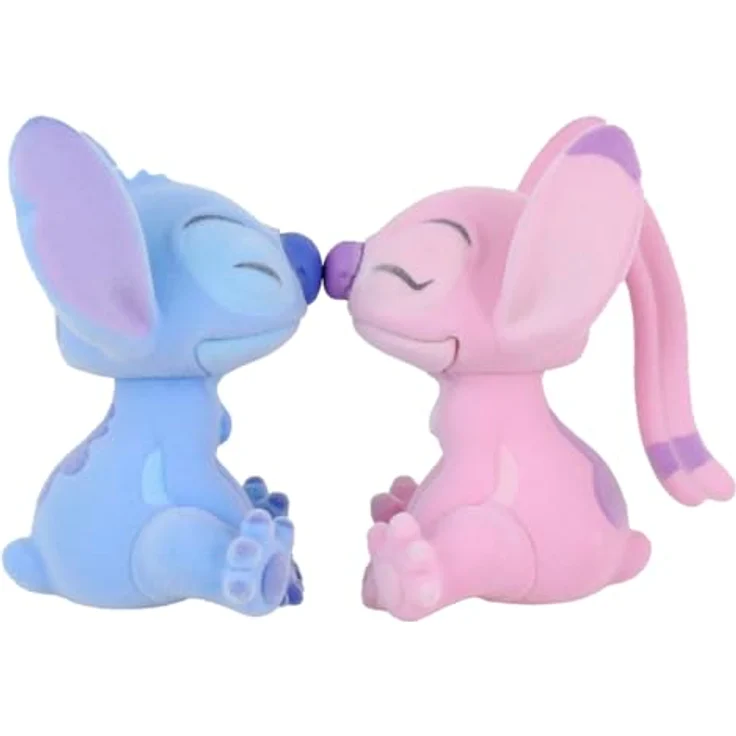 Enesco Disney Lilo & Stitch Mini Figur - Angel & Stitch Kissing (Flocked), Sammelfigur – Bild 2