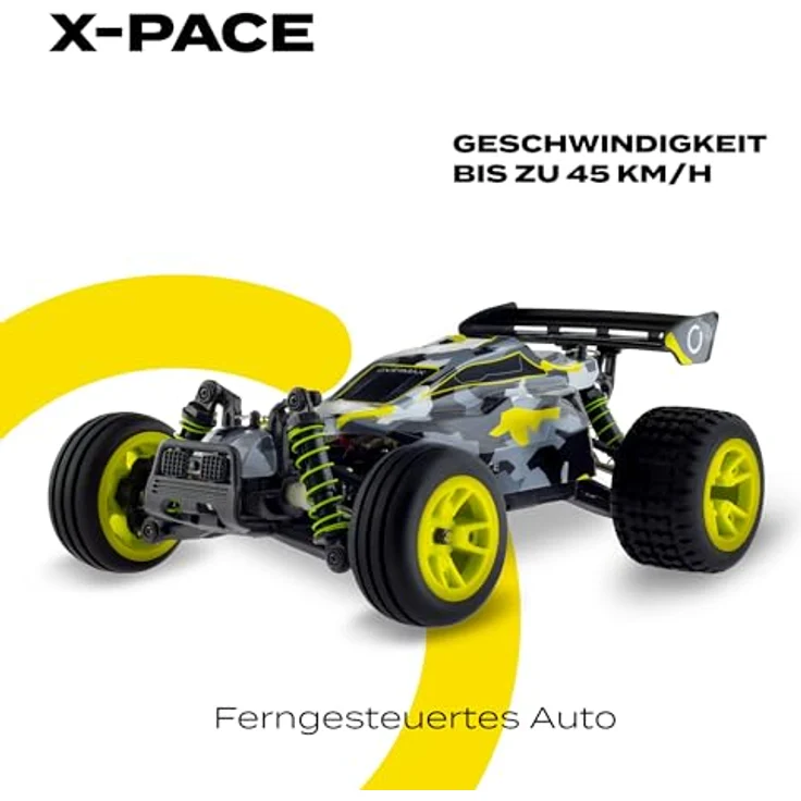Overmax X-Pace Ferngesteuertes Auto RC Car, 4x4, 45 kmh, 100m Reichweite, LED-Beleuchtung, unabhängige Federung, große Fahrzeugabmessungen – Bild 2