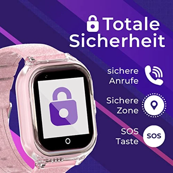 SaveFamily Enjoy Smartwatch für Kinder, Rosa, mit 7 Spielen, Videoanruf, GPS, Kamera, SOS und wasserdicht – Bild 4