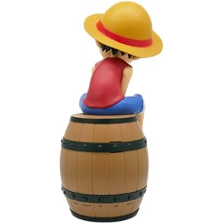 Teknofun One Piece - Luffy Na Beczce, LED Wecker mit klarer Anzeige und batteriebetriebenem Mechanismus, 17 cm – Bild 4
