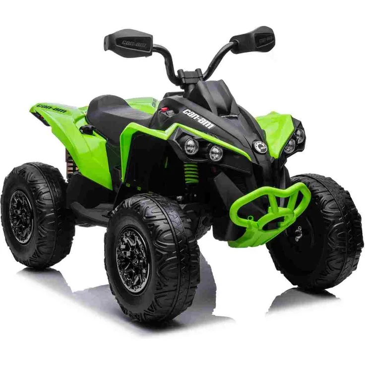 BoGi Can-am ATV Quad Kinderfahrzeug, Elektrofahrzeug mit 2x35W Motor, 12V 7Ah, geländetauglich, Grün