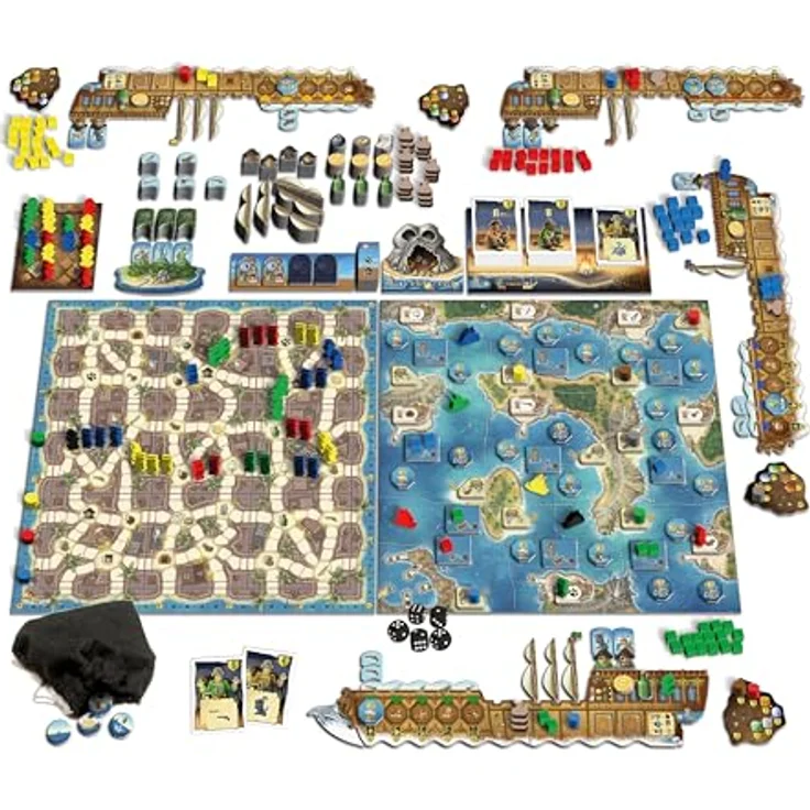 Queen Games SFCC 7 Nassau Classic Edition, Brettspiel für 2-5 Spieler, Abenteuer in der Karibik mit Piratenthema – Bild 2