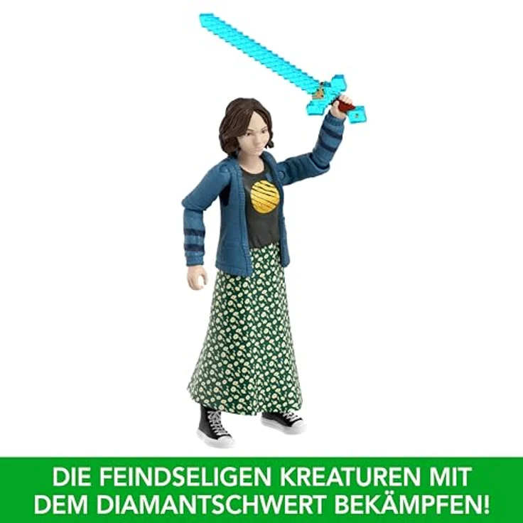 Mattel Minecraft Geschichtenset, Begegnungen in der Oberwelt mit 4 Actionfiguren und 3 Zubehörteilen, inspiriert von Ein Minecraft Film, JFR70 – Bild 5