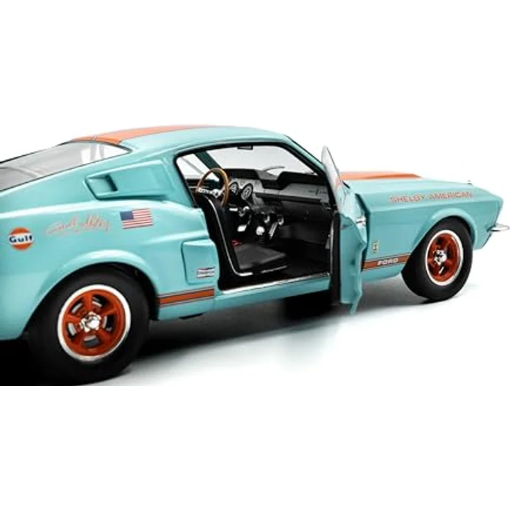 Solido 1:18 Shelby GT500 Gulf Racing Tribute, detailgetreues Spielzeugauto in mehrfarbiger Gulf Racing Gestaltung, 47,3 cm lang – Bild 7