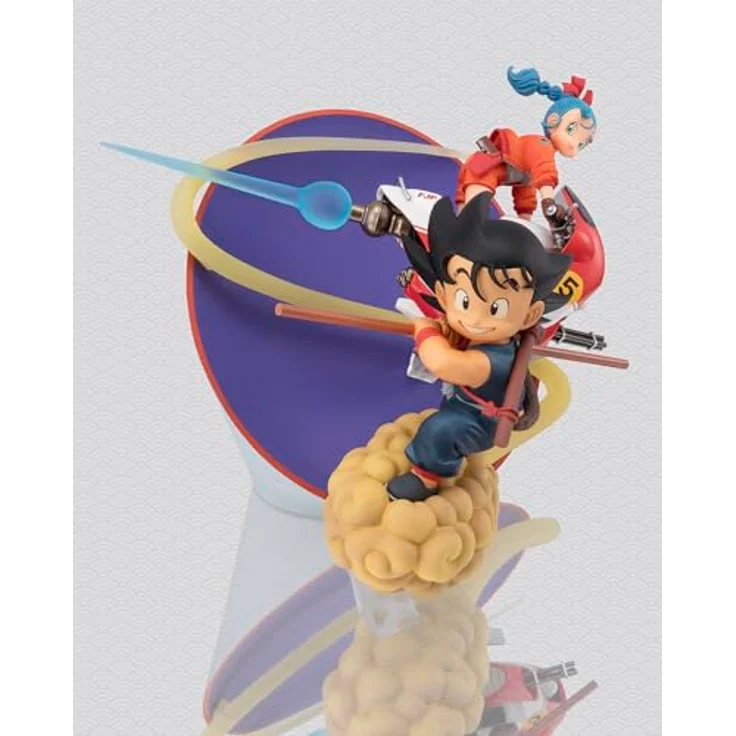 TAMASHII NATIONS Dragon Ball FiguartsZERO Son Goku & Bulma Sammelfigur, 170 mm mit transparenten Effekten und Magazin-Hintergrund, limitierte Auflage – Bild 3
