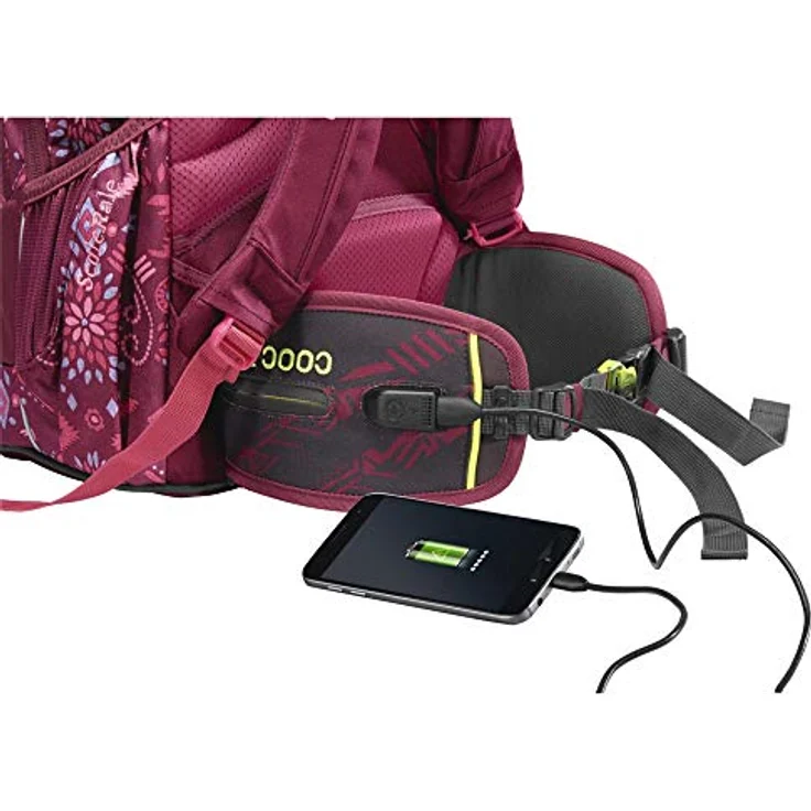 Coocazoo Hüftgurt mit Power Pack berry – Bild 4