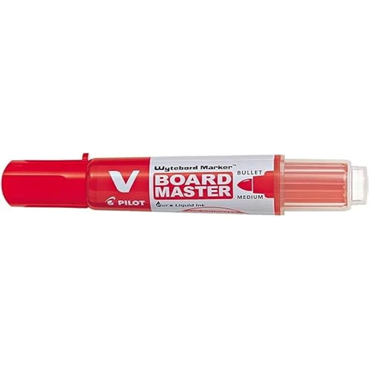 Pilot V Board Master Whiteboard-Marker, mittelgroß, Rot, 6 Stück – Bild 3