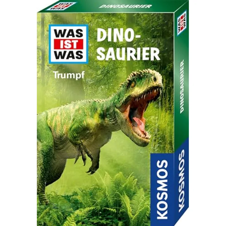 Kosmos 741877 was IST was Trumpf Dinosaurier, Dino Quartett für Kinder ab 8 Jahre, Trump Kartenspiel