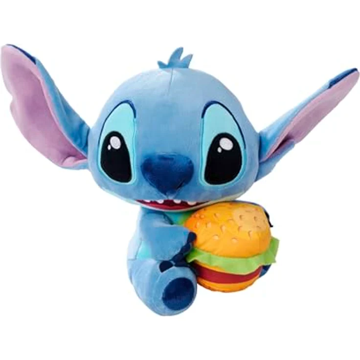 Simba Disney Stitch mit Burger, 25 cm Plüschfigur, kuschelig weich, für Kinder ab den ersten Lebensmonaten geeignet – Bild 1