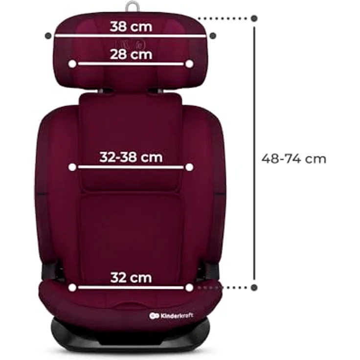 KinderKraft Oneto3, Kindersitz ECE R129/i-Size, 76-150 cm, mit Side Protect und H-Guard System, Schwarz – Bild 15