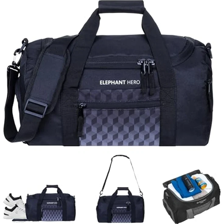 Elephant 3 Teile Set Trolley Hero Signature Schulranzen Schwarz - 35 Liter, Alu Ausziehgriff, Inliner Räder – Bild 4