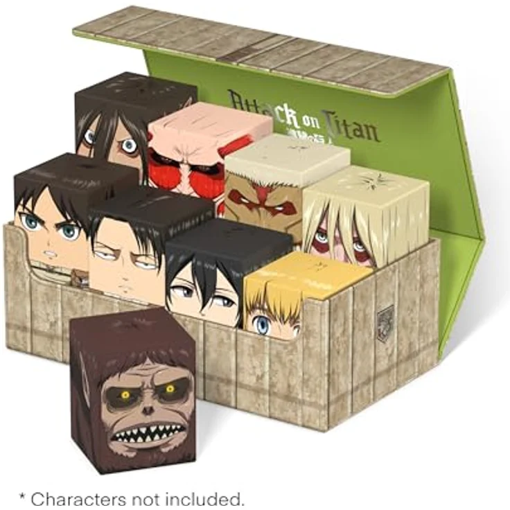 Squaroes Squaroe Attack on Titan Collectors Case - Shiganshina District, Aufbewahrung für bis zu 900 Karten, Xenoskin-Material mit Magnetverschluss – Bild 8