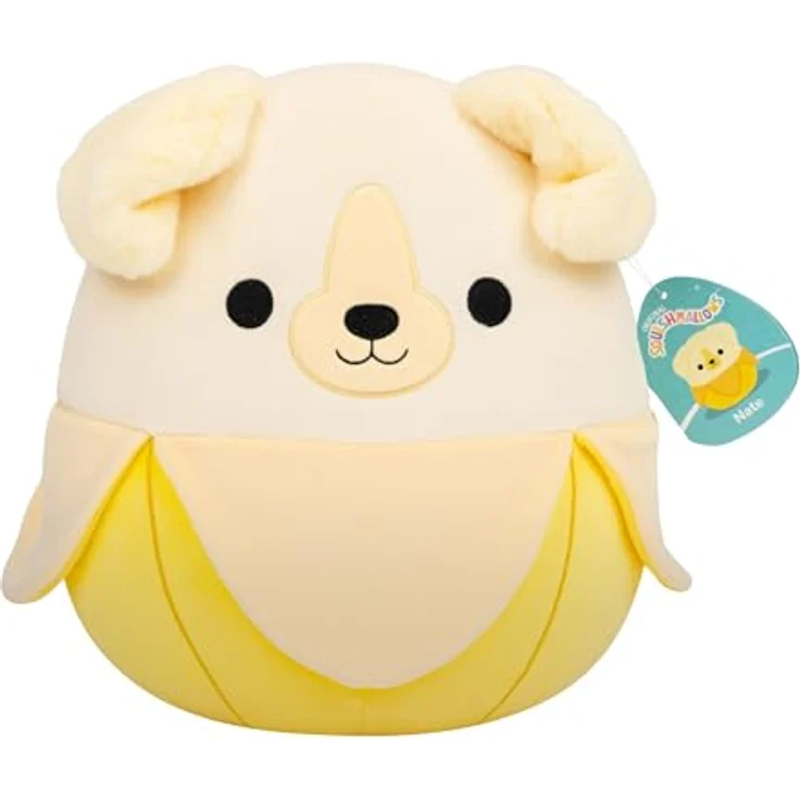 Jazwares Squishmallows - Plüschfigur Golden Retriever Banane - Nate, ca. 30 cm, ultra-squeezebarer Kuschelfreund – Bild 6