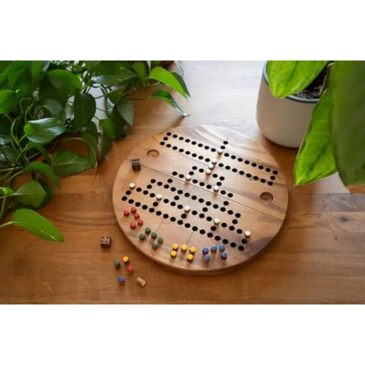 Logoplay Holzspiele Blockade 4 Rund, zusammenklappbares Brettspiel für 2 bis 4 Spieler, 17 cm, Holz, Motiv Obstgarten – Bild 5
