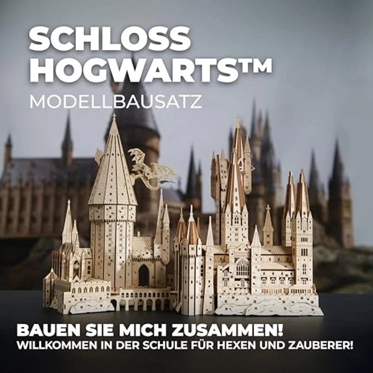 UGears Hogwarts Schloss 3D-Puzzle für Erwachsene, Harry Potter Modell, Holzpuzzle für Teenager, 340 Teile, Kunstqualität – Bild 2