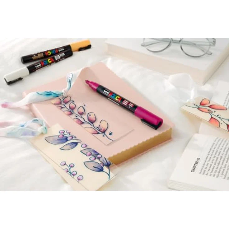 Faber-Castell POSCA Marker Set, 20er Etui, wasserbasierte Tinte, verschiedene Spitzen, inkl. Anleitungen – Bild 5