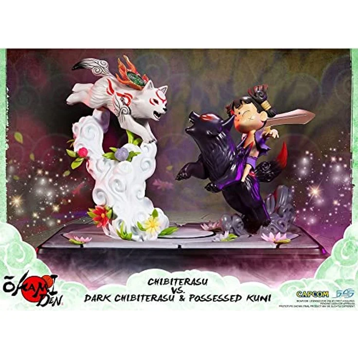 First4Figures Okamiden Statuette Chibiterasu vs. Dark Chibiterasu & Possessed Kuni 33 cm – Bild 2