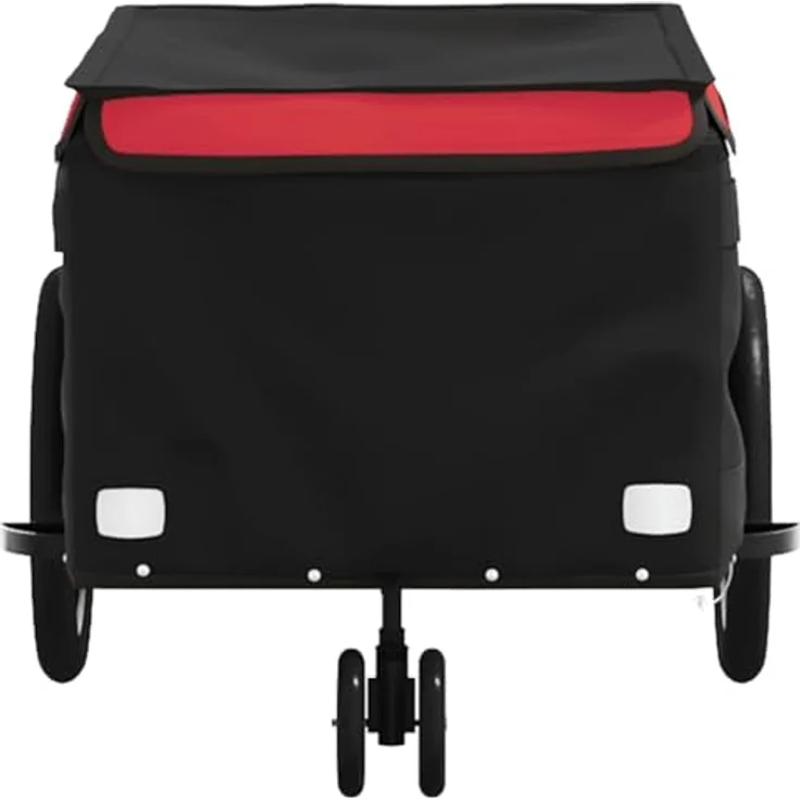 vidaXL Fahrradkinderanhänger, Eisen, Schwarz und Rot, max. 30 kg belastbar – Bild 6