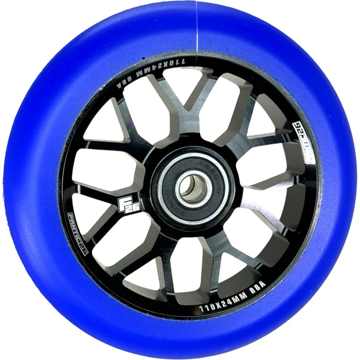 Fantic26 Spy7 Stunt-Scooter Rolle 110mm Abec11 Schwarz/Pu Blau - Leichte Stabilität und optimale Performance