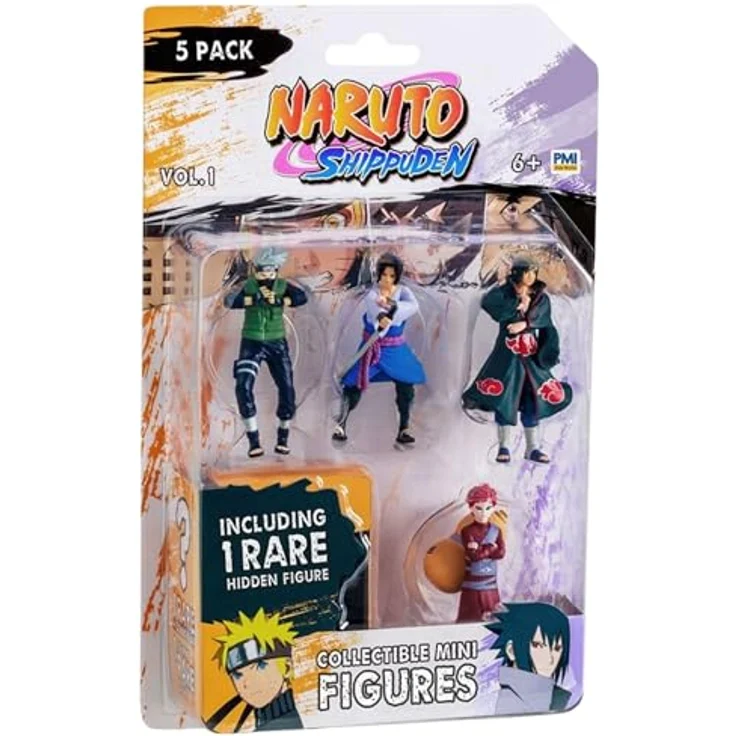 BANDAI Anime Heroes Naruto Shippuden Action- und Spielfiguren 7 cm, 5er-Pack Set 4 mit seltener versteckter Figur, offiziell lizenziert – Bild 1