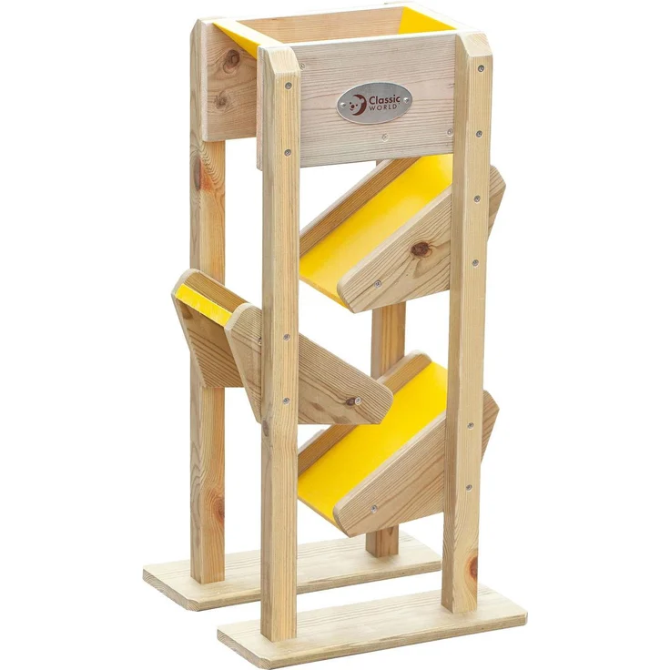 Classic World Sandtrichter/Rutsche aus Holz, Kiefernholz, fördert Kreativität und motorische Fähigkeiten, geeignet für Kinder ab 3 Jahren