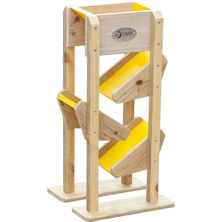 Classic World Sandtrichter/Rutsche aus Holz, Kiefernholz, fördert Kreativität und motorische Fähigkeiten, geeignet für Kinder ab 3 Jahren