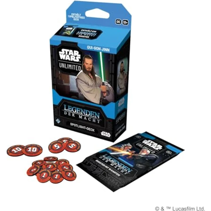 Asmodee - FFG - Star Wars: Unlimited Trading Card Game - Legenden der Macht - Spotlight Deck Qui-Gon Jinn mit 50 Karten und 4 exklusiven Karten, TCG für 2+ Spieler, ab 12 Jahren, Deutsch – Bild 4