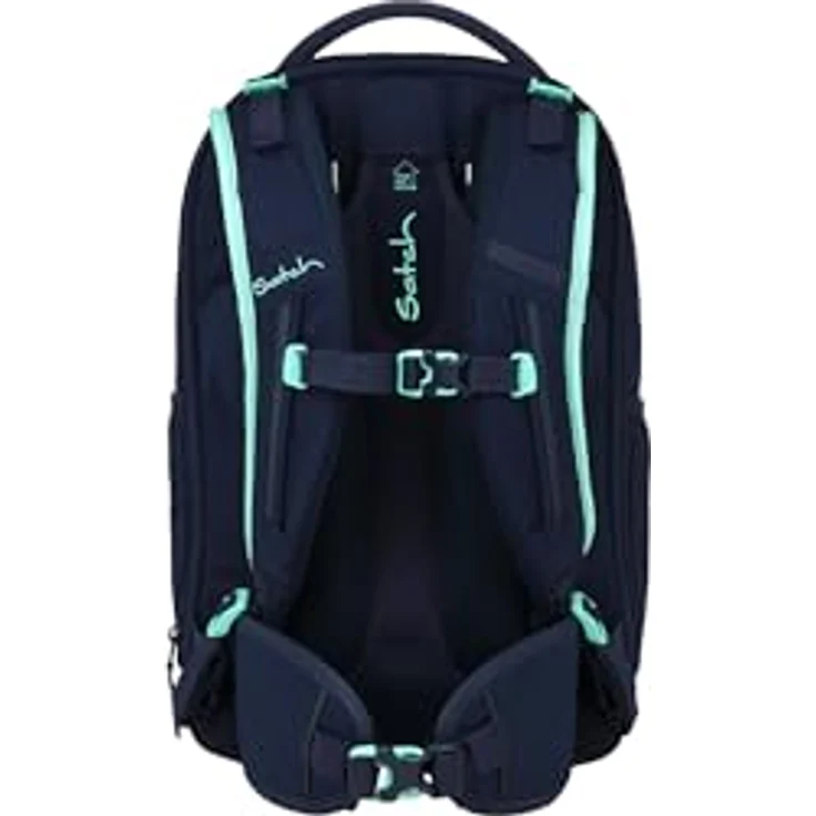 Satch Match Plus Schulrucksack, erweiterbar auf 35 Liter, ergonomisch mit Fronttasche in Ocean Mint - Blau, reflektierend und aus recyceltem Material – Bild 4
