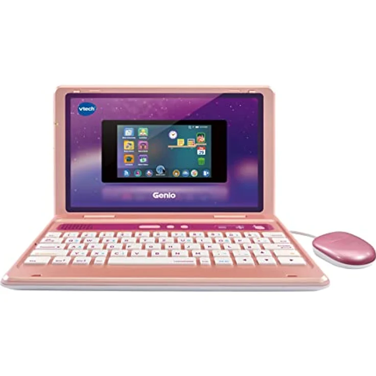 Vtech Genio Lernlaptop pink – Lerncomputer mit Internetzugang, Textprogramm und Lerninhalten zu Buchstaben, Wörtern, Mathe, Logik u. v. m. – Für Kinder von 5-12 Jahren – Bild 2
