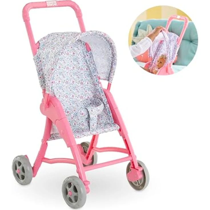 Corolle Mon Premier Poupon Puppenbuggy, floral, für 30cm Puppen, klappbares Verdeck, ab 18 Monaten – Bild 3