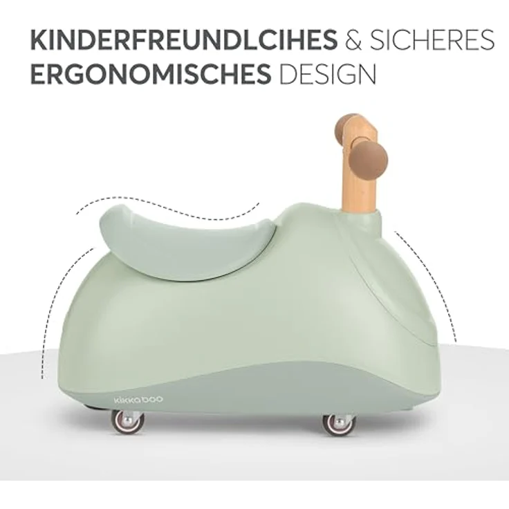 KikkaBoo SIZZY Baby Aufsitzfahrzeug ab 1 Jahr, Rutschauto ohne Pedale, multidirektional, mit ergonomischem Sitz und Griffen, in Minze – Bild 2