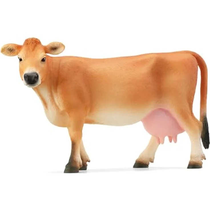 Schleich Jersey Kuh, mahagonifarben, 14 x 4 x 8 cm, Farm World, hochwertige Milchproduzentin – Bild 1