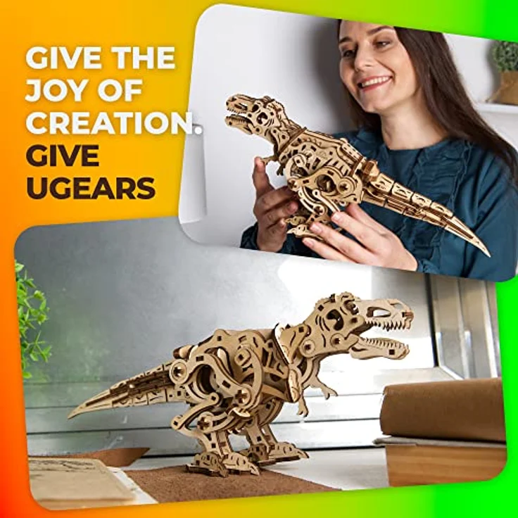UGEARS Tyrannosaurus Rex - 3D Holzpuzzle für Erwachsene mit zweibeiniger Bewegung - Preisvergleich – Bild 4