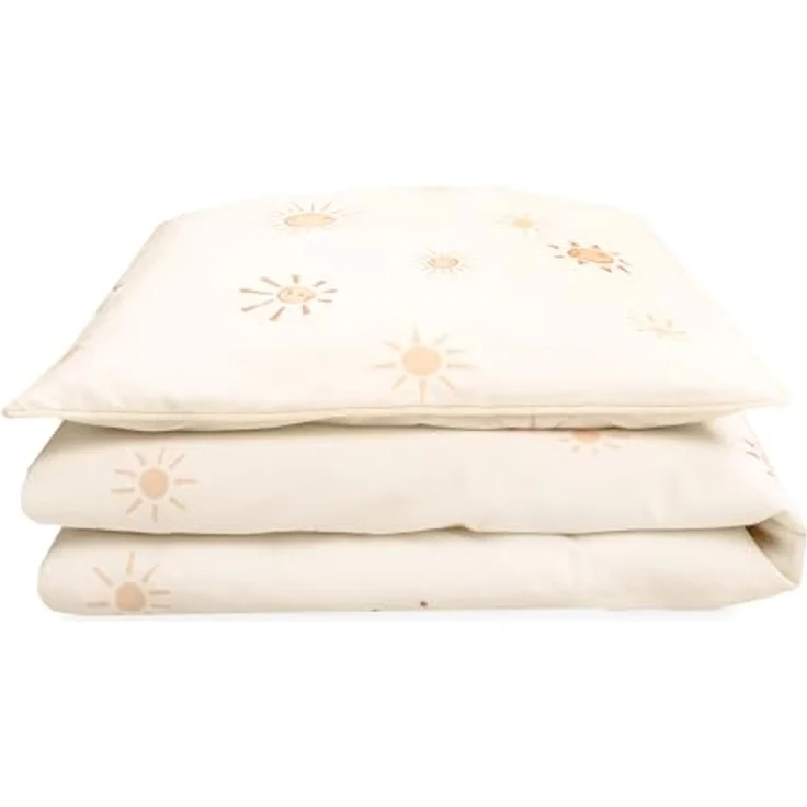 Julius Zöllner Bettwäsche Organic Sunshine, Babybettwäsche Set 80x80 cm und 35x40 cm, schadstoffgeprüft nach OEKO-TEX, hautfreundlich und atmungsaktiv – Bild 2