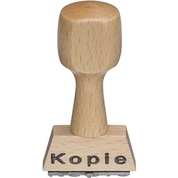 Neutral Textstempel "Kopie" ohne Logo, Holzdesign, Stempelabdruck 3,3 x 0,7 cm, Made in Germany
