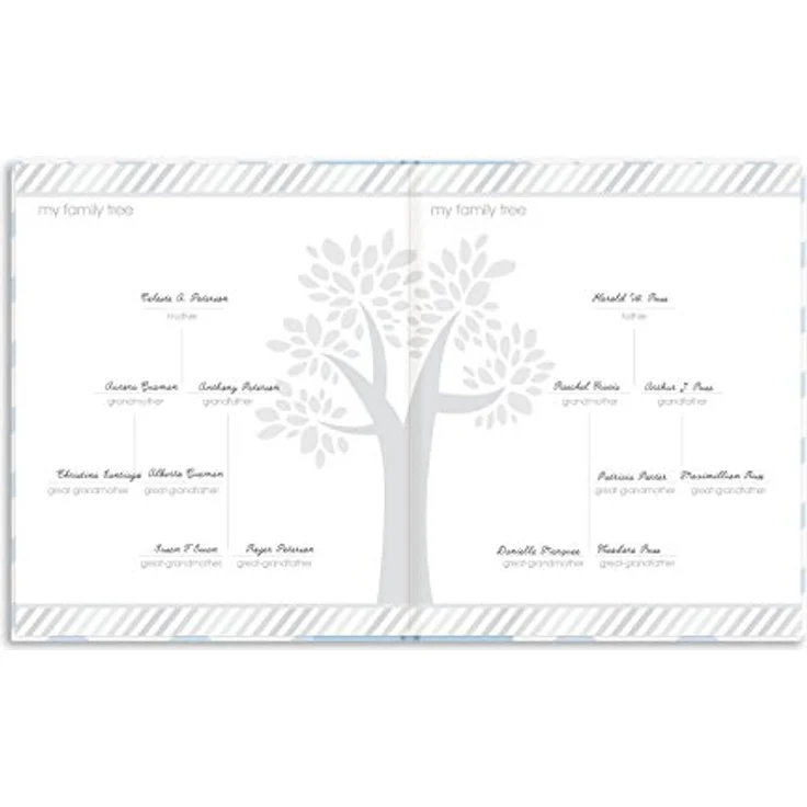 Pearhead P62201 Chevron Babybuch mit Clean Touch Stempelkissen, blau (Texte auf Englisch) – Bild 4