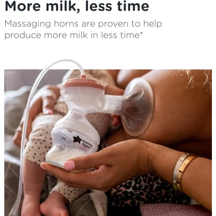 Tommee Tippee Made for Me Elektrische Einzel-Milchpumpe, Starke Saugkraft, Angenehmer, wiederaufladbar über USB, leise, tragbar, Express-Modi, samt Babyflaschen - Preisvergleich – Bild 4