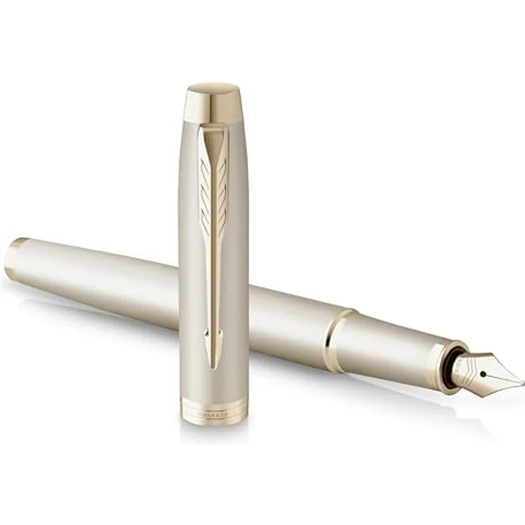 Parker Pen IM Monochrome Champagne Stylus Pen, eleganter Rollerball-Stift mit PVD-Beschichtung, Champagne – Bild 1