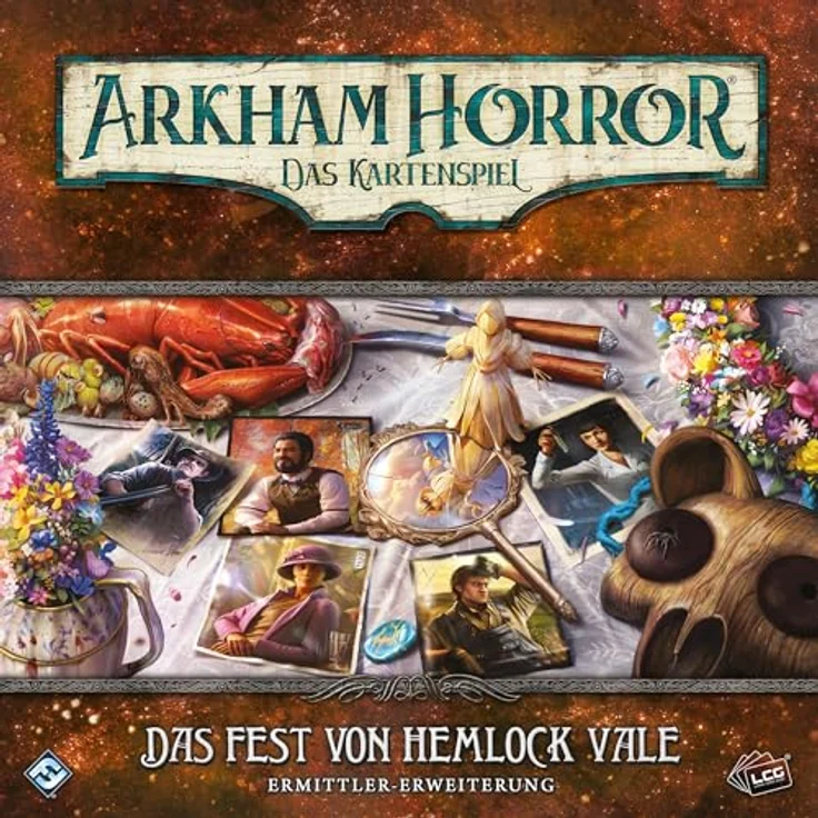 Fantasy Flight Games, Arkham Horror: LCG – Das Fest von Hemlock Vale, Ermittler-Erweiterung, Expertenspiel, Kartenspiel, 1-4 Spieler, Deutsch – Bild 2
