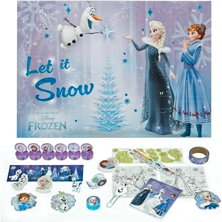 UNDERCOVER Spielzeug-Adventskalender Frozen 2025, 24-tlg. mit niedlichen Überraschungen für Kinder ab 3 Jahren – Bild 1